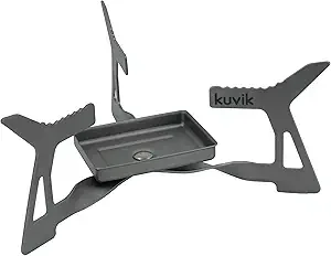 Kuvik Micro Titanium Solid Fuel Stove - Ultralight and Compact Stove for Backpacking, Camping, and Survival